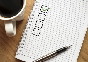 Coffee cup and note book